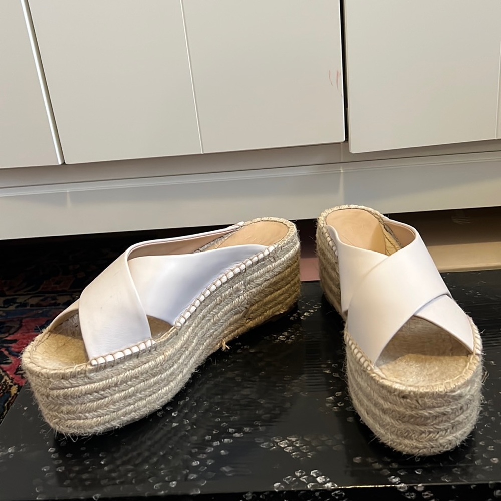 PLV espadrille platform slide sandal. Size 9.5